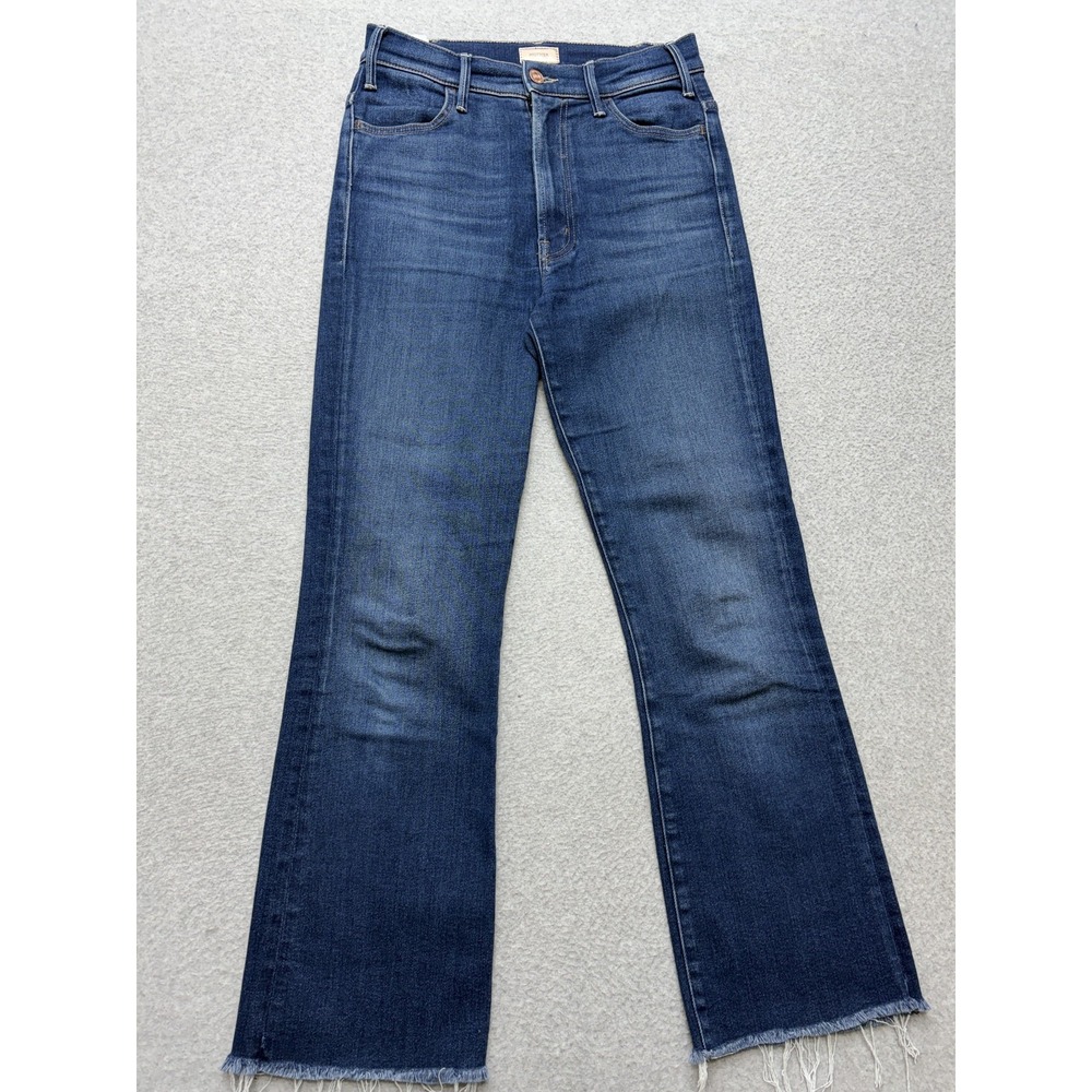 Mother Womens Jeans The Hustler Ankle Fray 27 High Rise Blue Home Movies 28x26